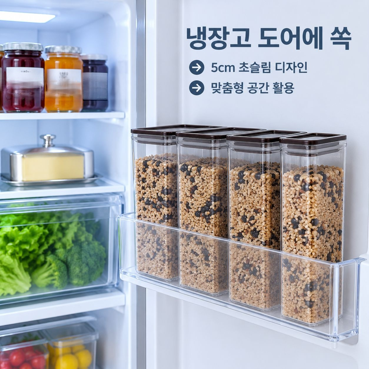 주방 다용도 잡곡 곡물 저장 용기