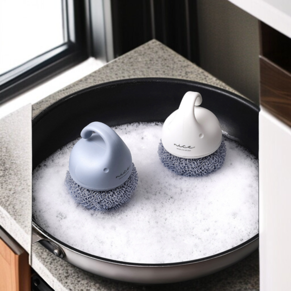 シルクフリーの家庭用クリーニングブラシ 短柄短刷 クリーニングボール 家庭用キッチンポットブラシ 食器洗いブラシ