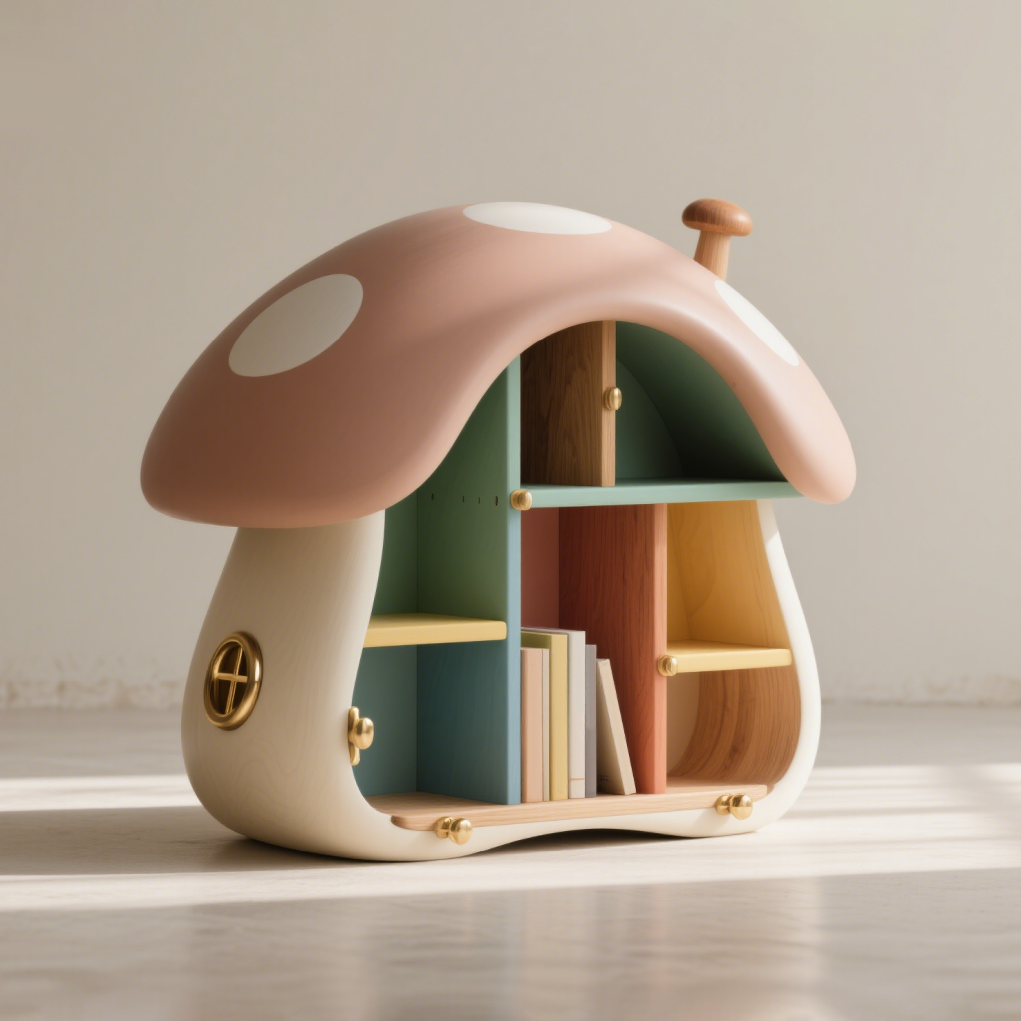 木質蘑菇造型書櫃