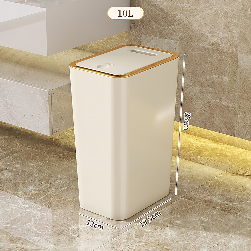 Poubelle à couvercle push pour dortoir et toilettes