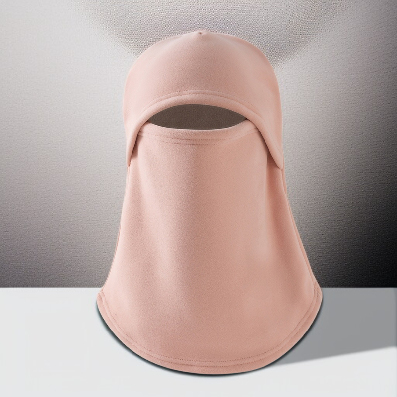 防寒フリース耳当て付き帽子マスク