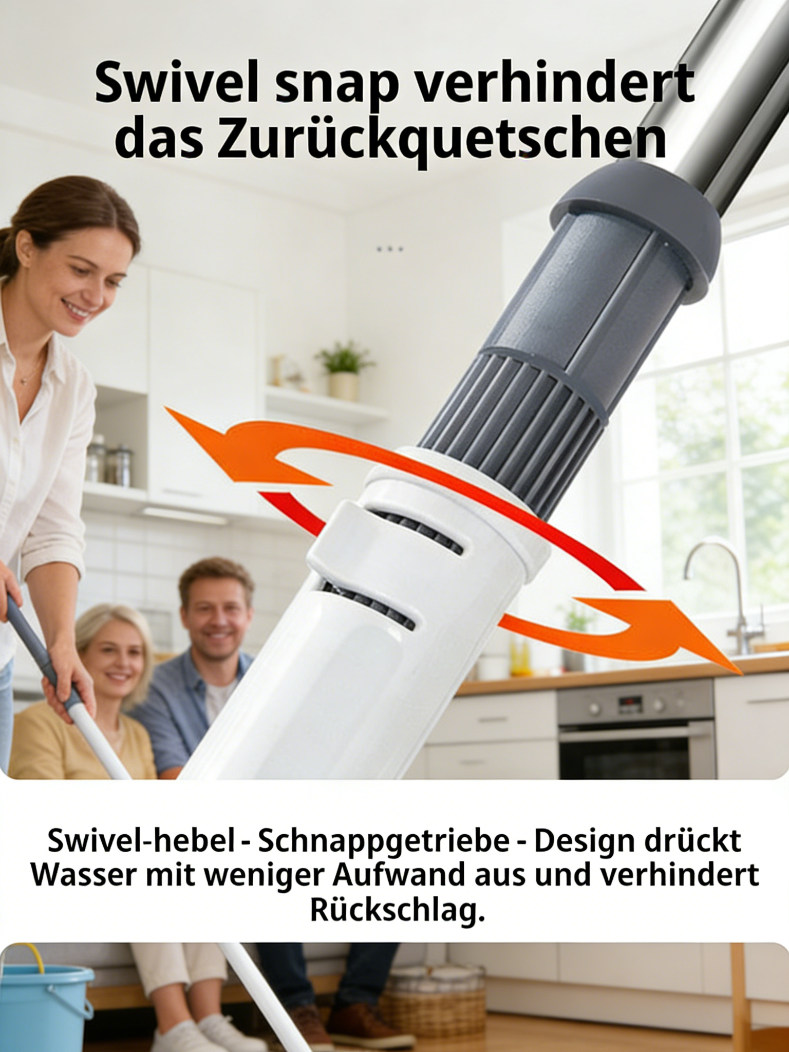 Multifunktionaler Selbst-Auswring-Wischmopp