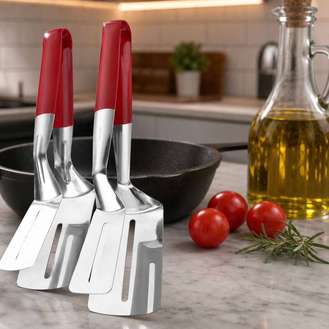 304 Stainless Steel Fry Fish Spatula and Steak Clip 2-in-1 Cooking Tool