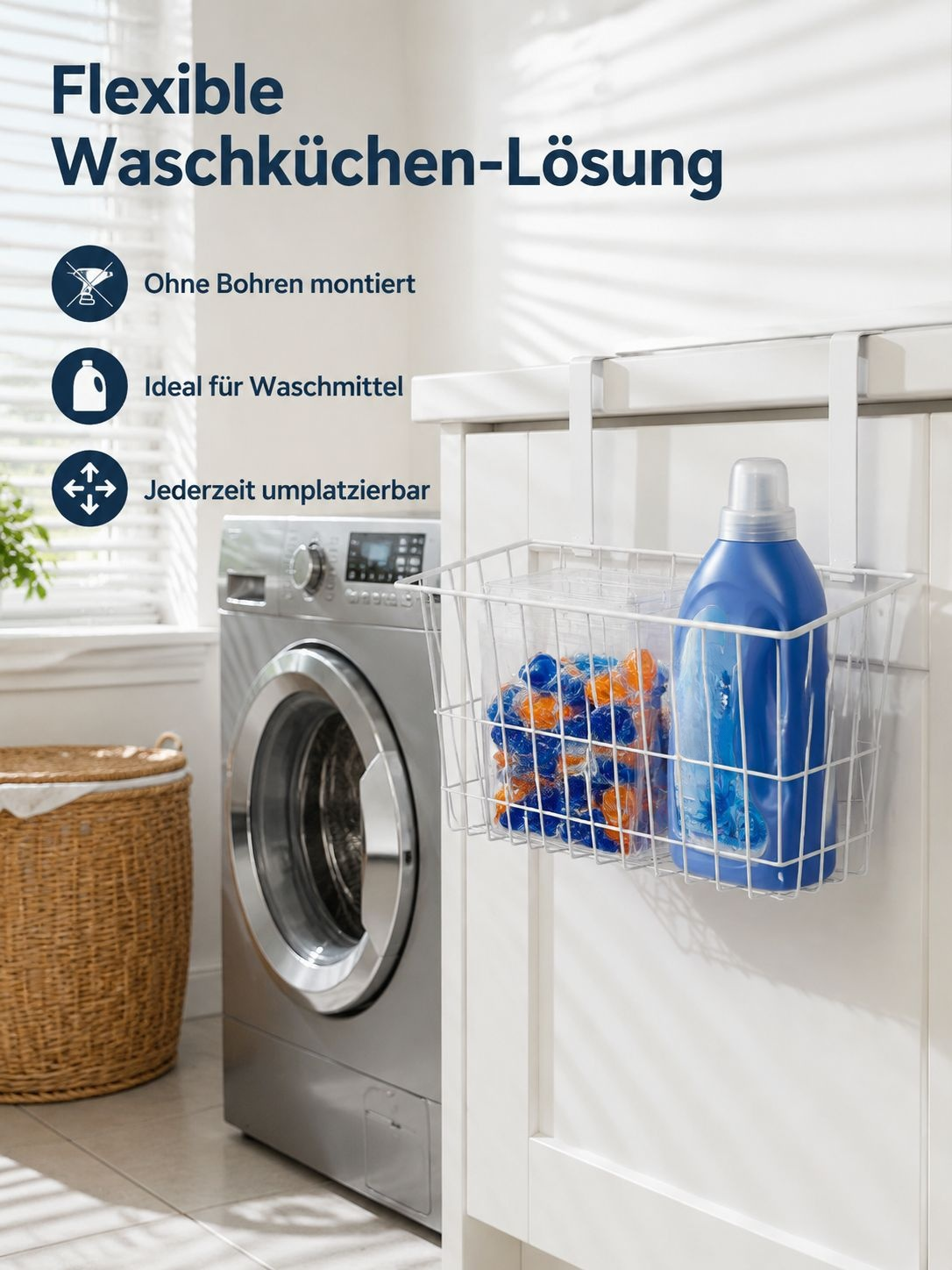 Detailansicht der stabilen Haken und Halterungen