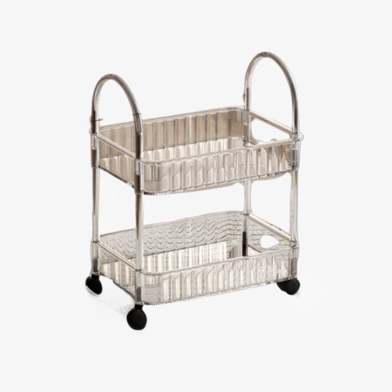 Kitchen Floor Trolley Removable Organizer Shelves Storage Rack