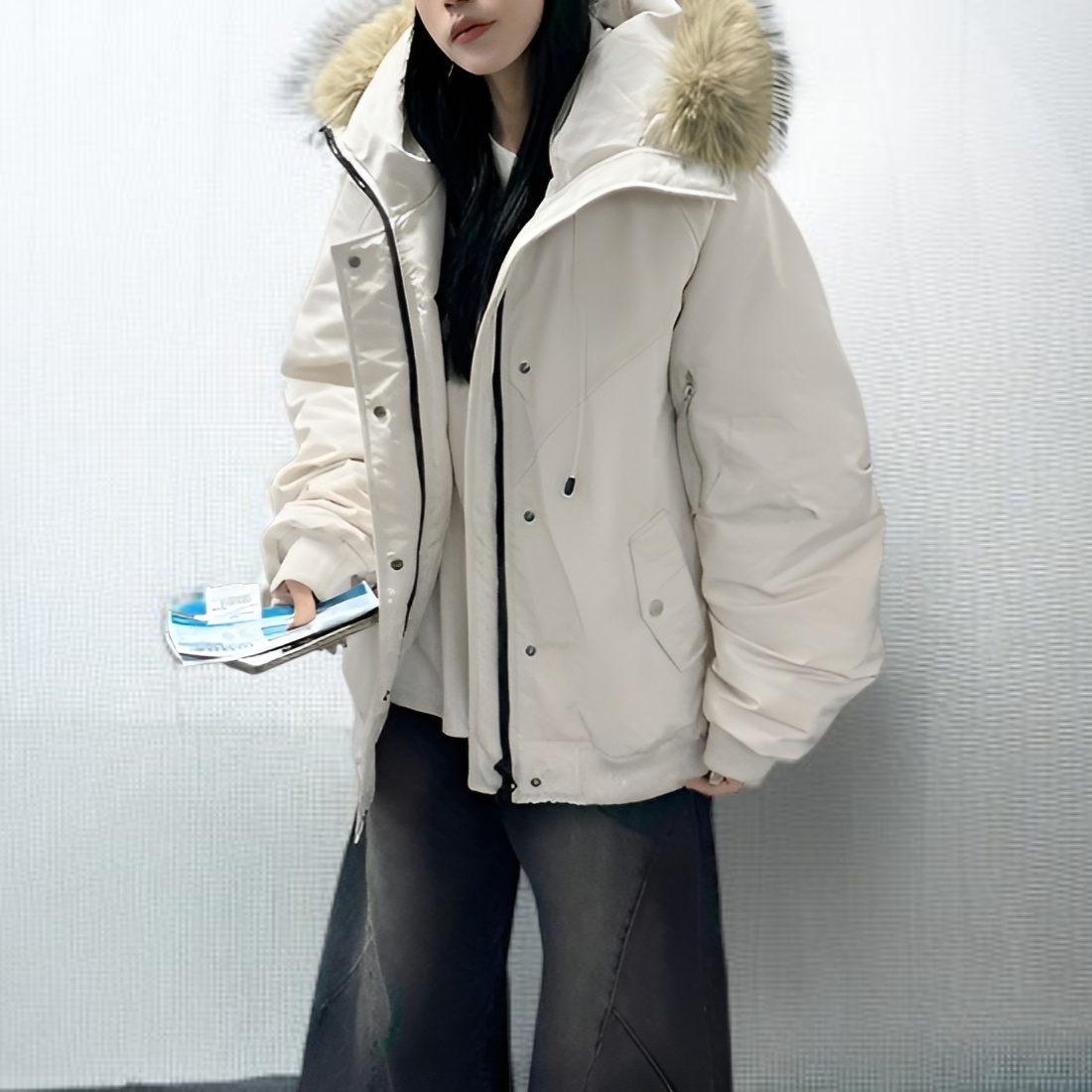 여성용 두껍고 따뜻한 면 의류