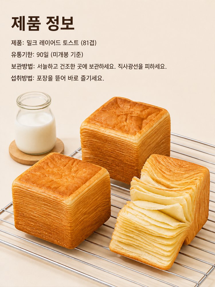 우유 천겹 토스트 식빵
