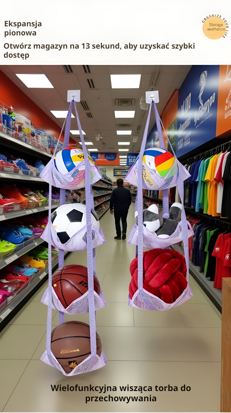 Przezroczysty kosz na ubrania z trzema poziomami