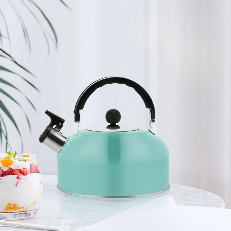 Flat-bottomed stainless steel kettle