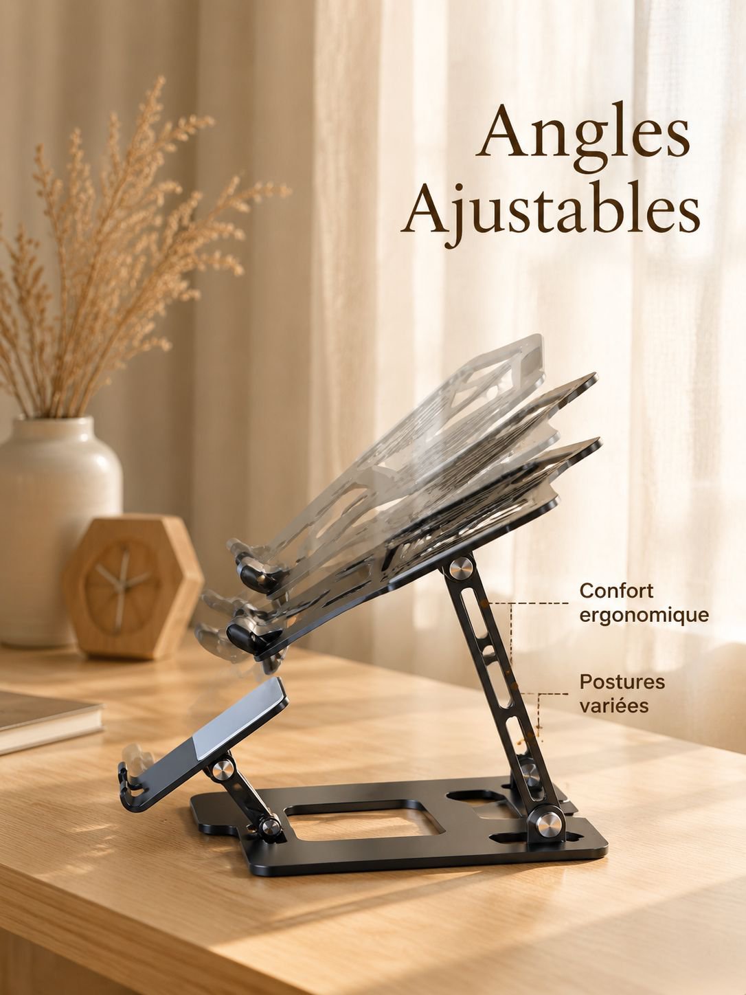 Support de refroidissement universel avec ventilateur pour ordinateur portable et téléphone