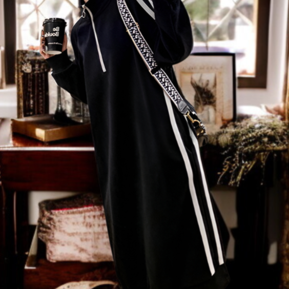  大きいサイズ 薄手ロングパーカー レディース 長袖 膝下丈