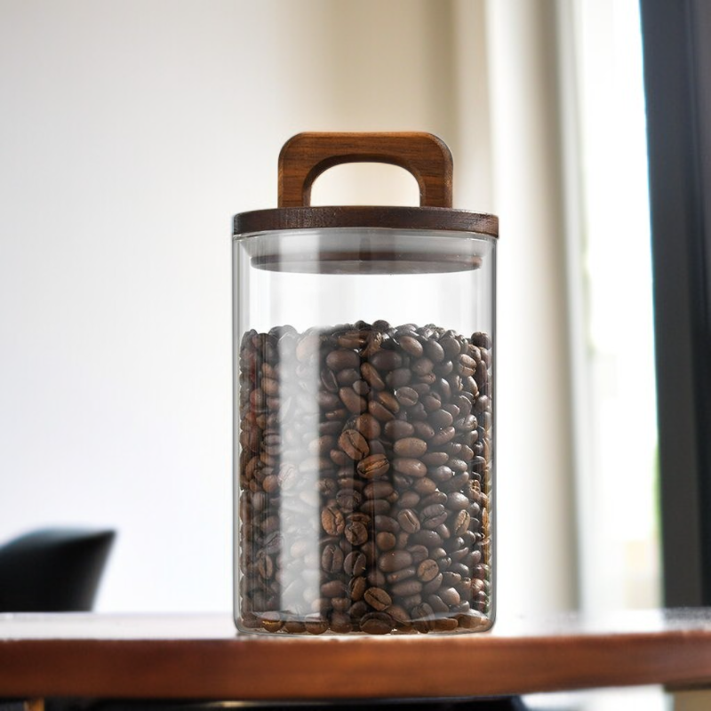 아메리칸 스타일 유리 수납병 차 간식 커피빈 디스플레이병