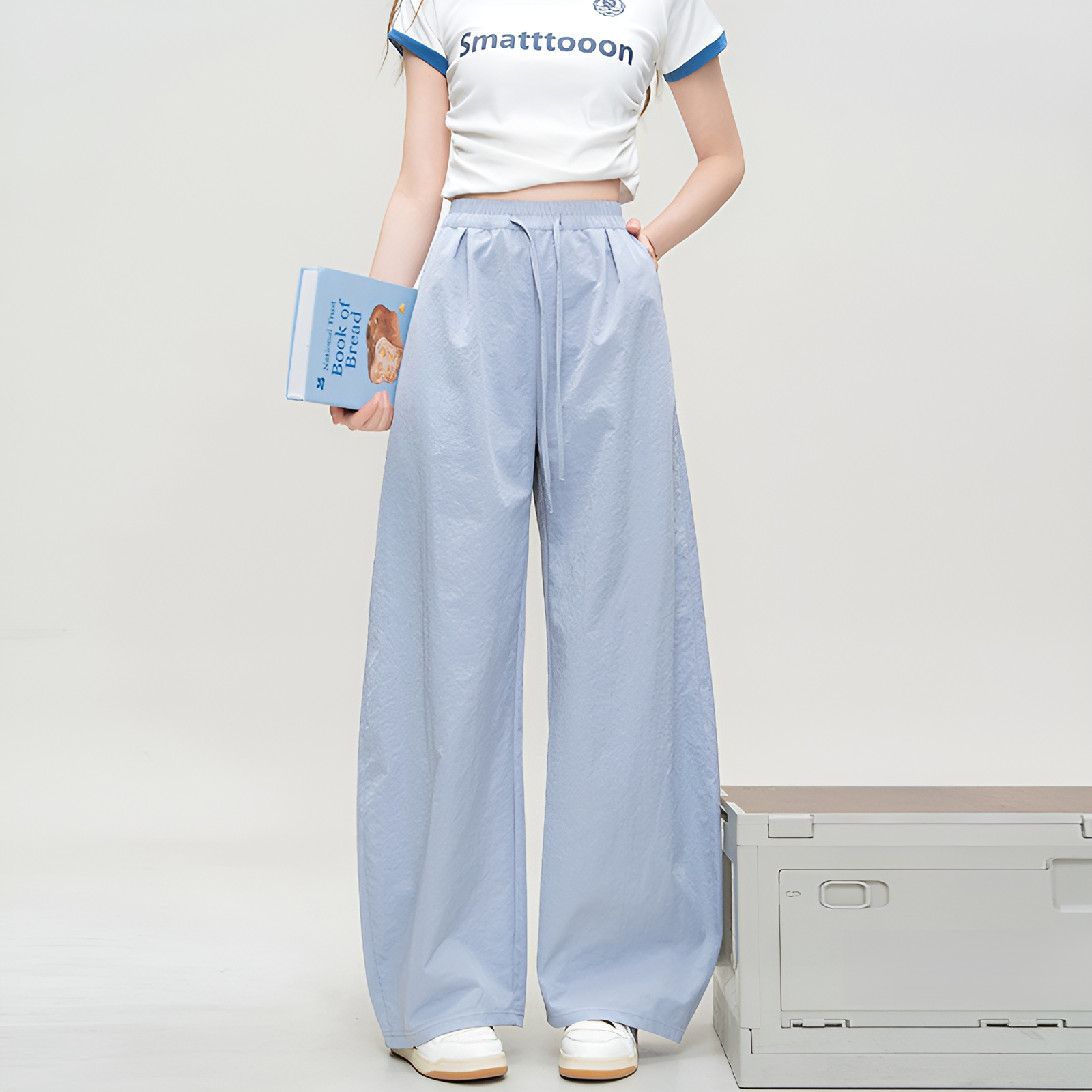 カーブデザインワイドパンツ