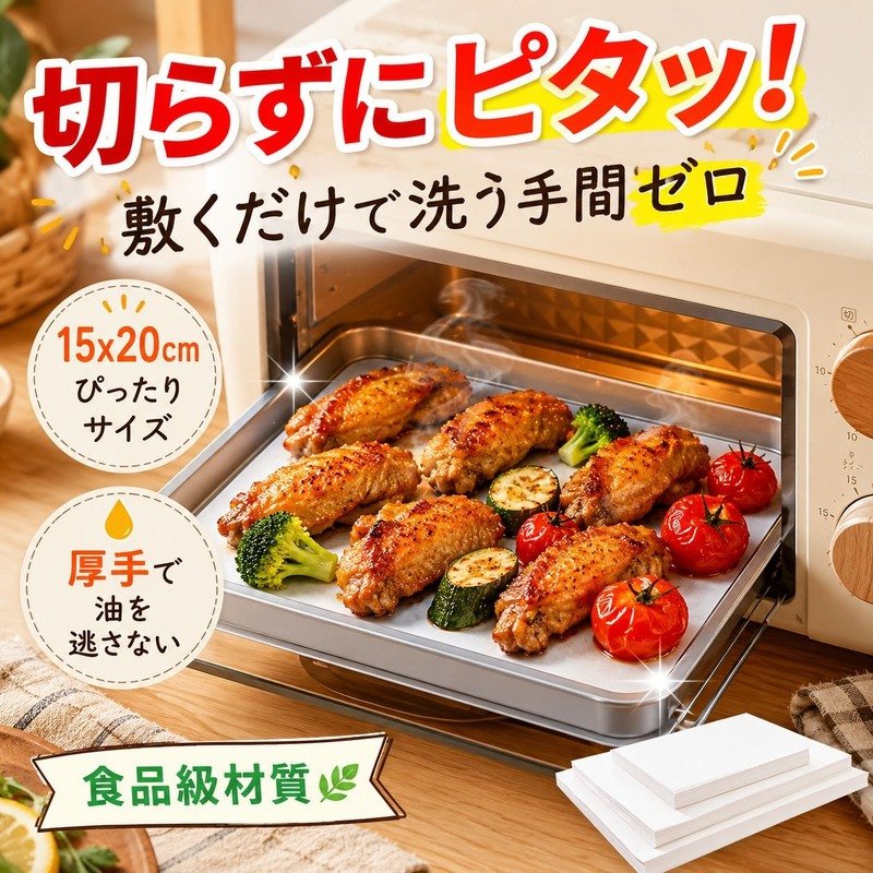 バーベキュー・ベーキング専用油吸収シート トレイ用