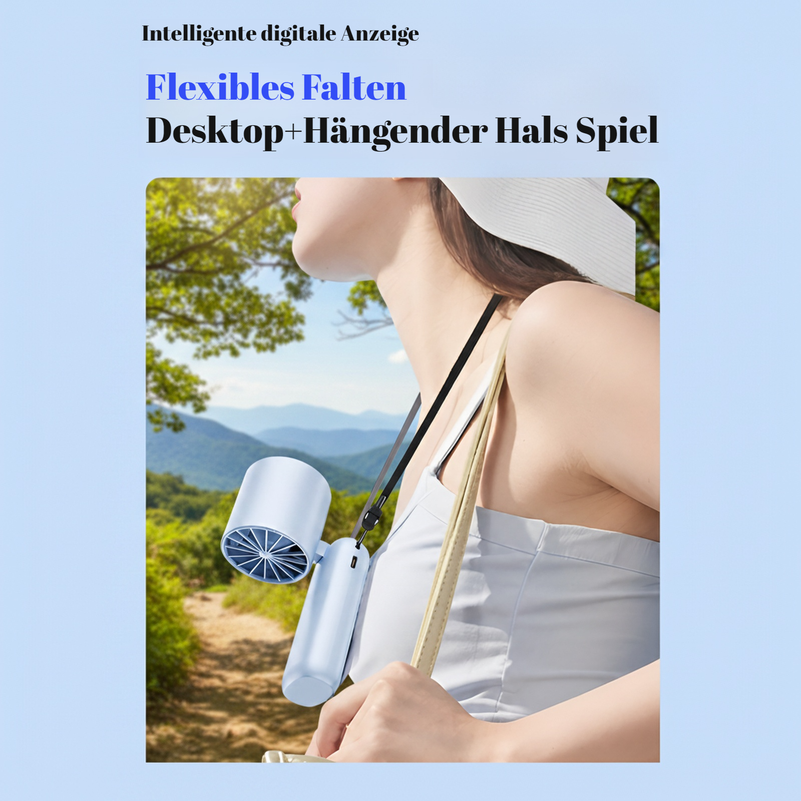 Handgehaltener Kühlventilator mit Turbine und Halbleiter-Eiskompression, tragbarer Mi-Ventilator