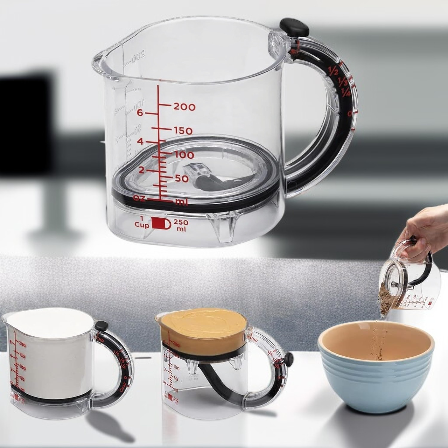 Multifunktionaler 4-in-1-Messbecher