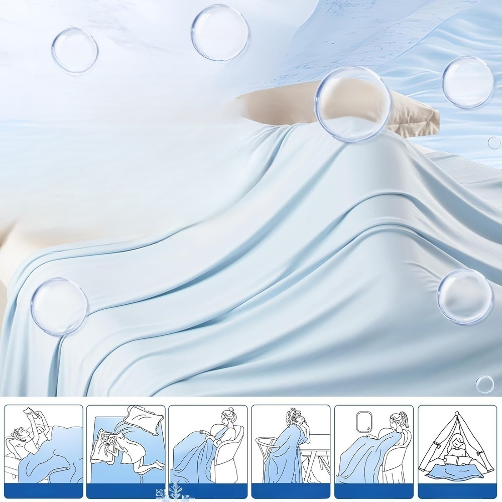 Ice Silk Kühldecke, kühler Bettüberwurf für den Sommer, geeignet für heiße Schläfer