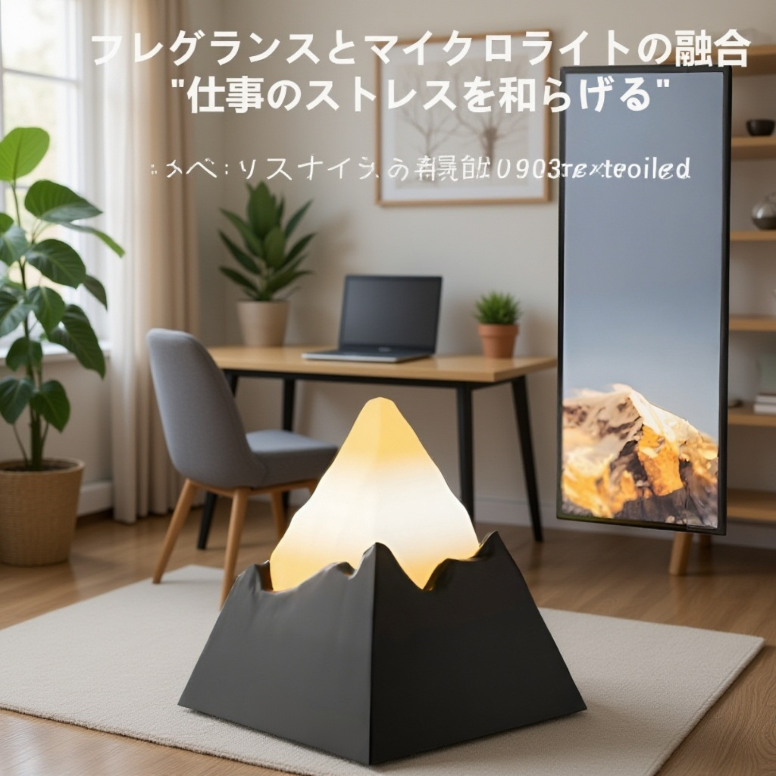 アロマオイルとストーンランプのセット写真