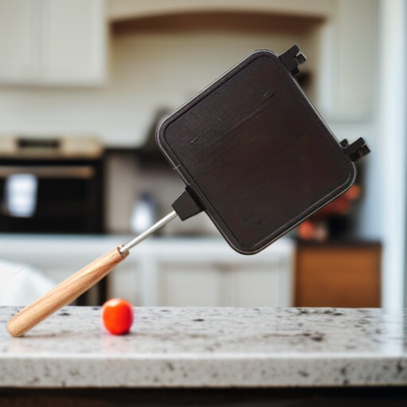 탈착식 나무 손잡이가 달린 샌드위치 베이킹 트레이