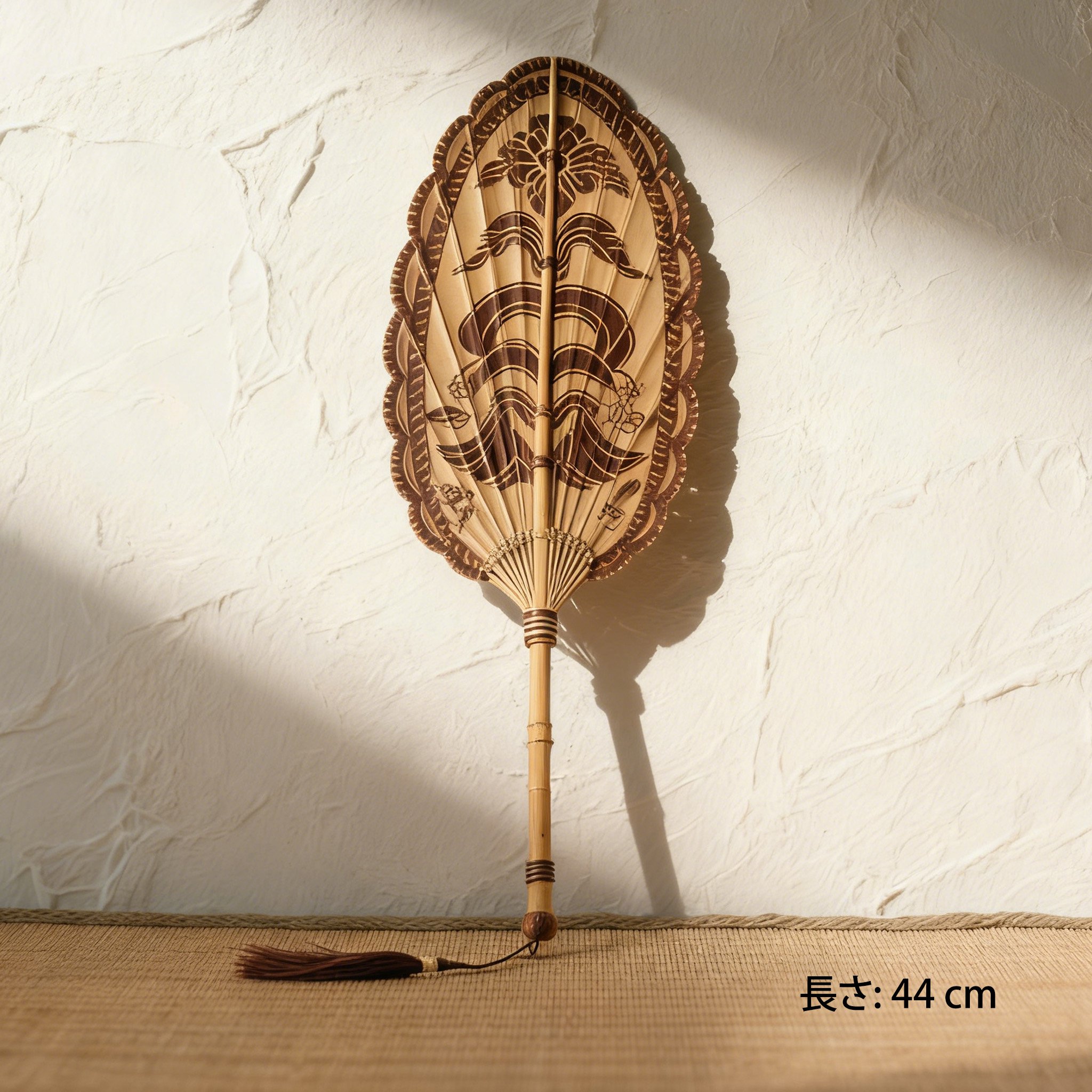 手作り竹編み扇子のディテール