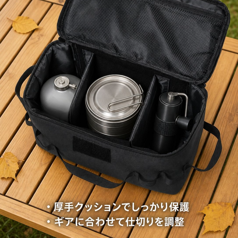 多機能ピクニックトートバッグ、アウトドア食器整理バッグ、旅行用ポータブル収納バッグ