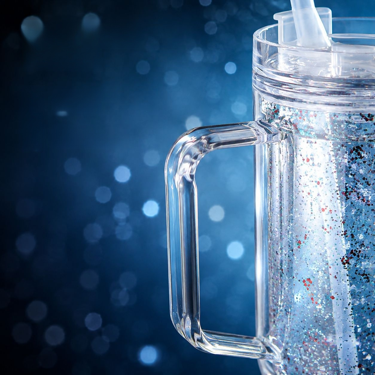 Double-Layer Plastic Cup with Lid