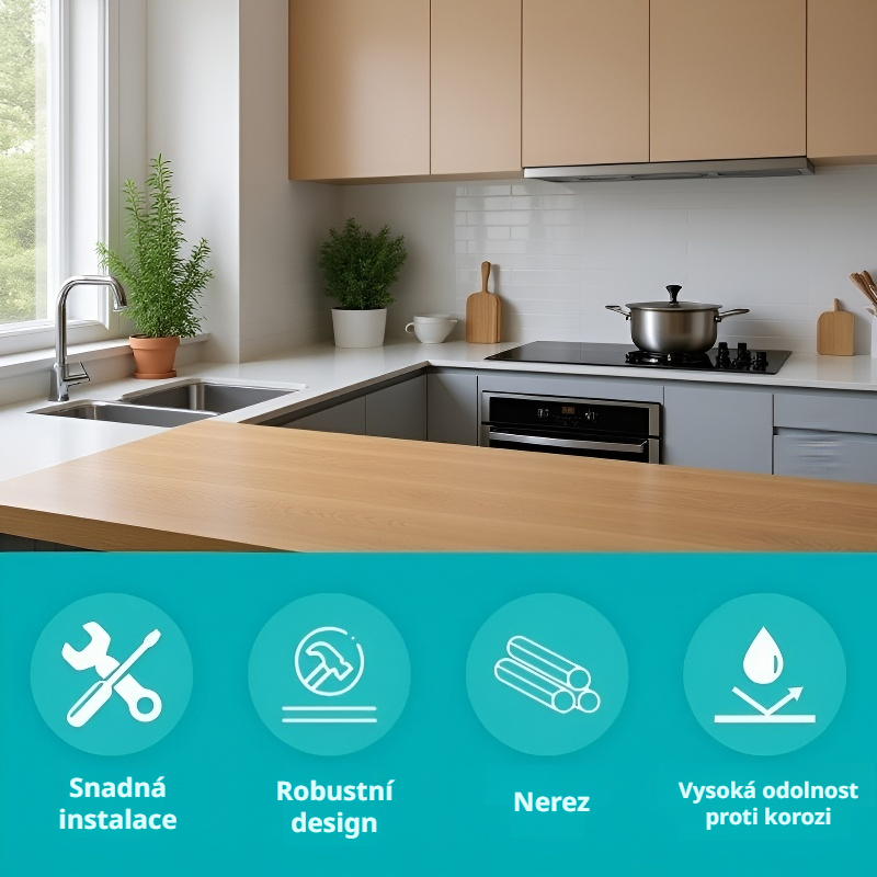 Detail tlačné tyče pro nouzový únik