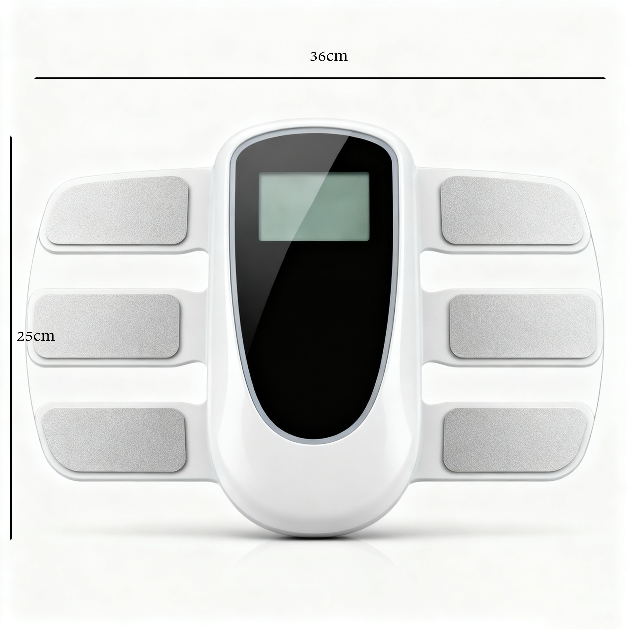 แสดงผลการวัดไขมันในร่างกายผ่านหน้าจอเครื่องชั่ง