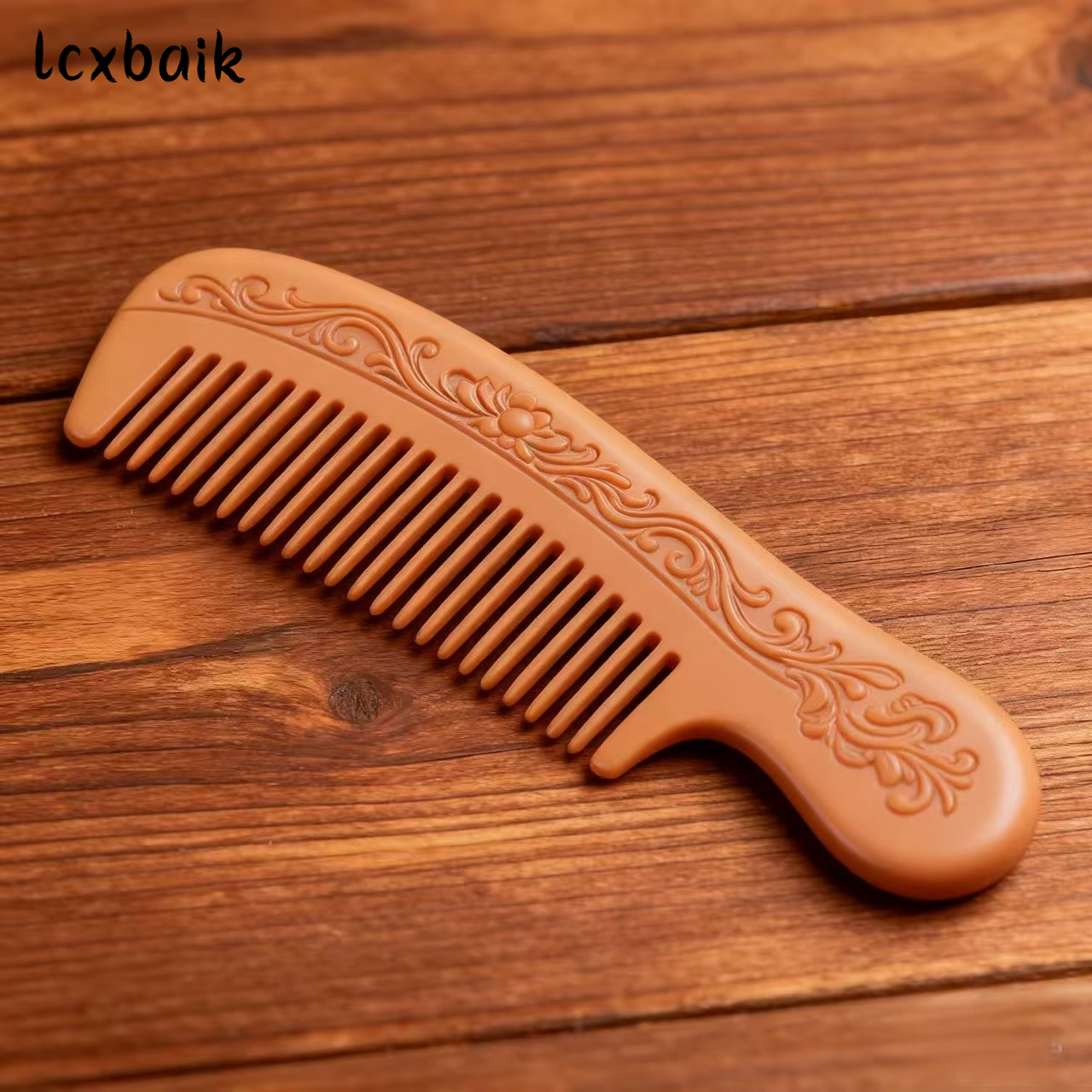 천연 원목 한 조각으로 만든 복숭아나무 빗 (2개)