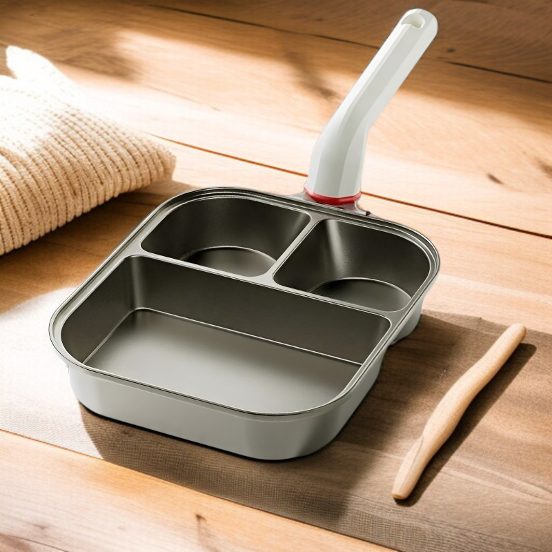 Titanium three-in-one frying pan breakfast pan non-stick pan fried egg hamburger thickened and deepe