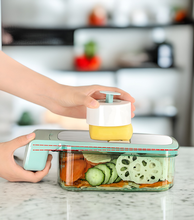 安全設計の野菜カッター持ち手部分