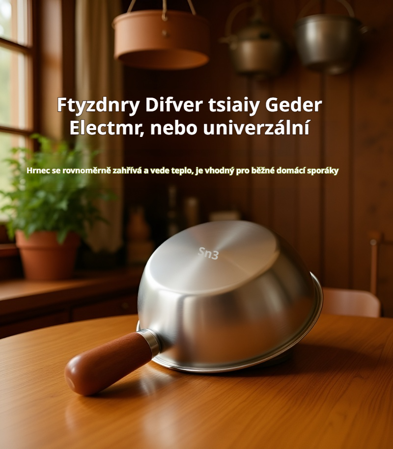 Zlatá rukojeť na mléčném hrnci