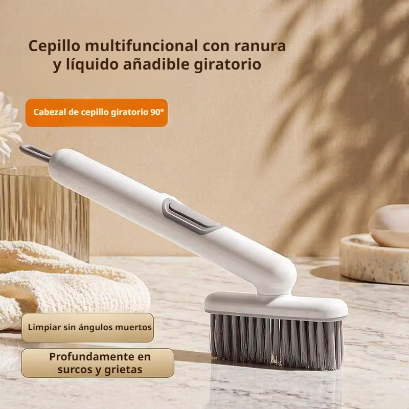 Cepillo de Limpieza Giratorio para Esquinas  con Adición de Líquido
