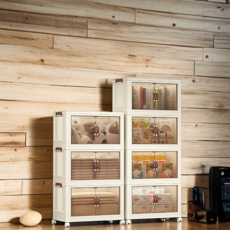 가정용 투명 플라스틱 수납함 옷장 수납함 접이식 수납장 옷 이불 장난감 수납함