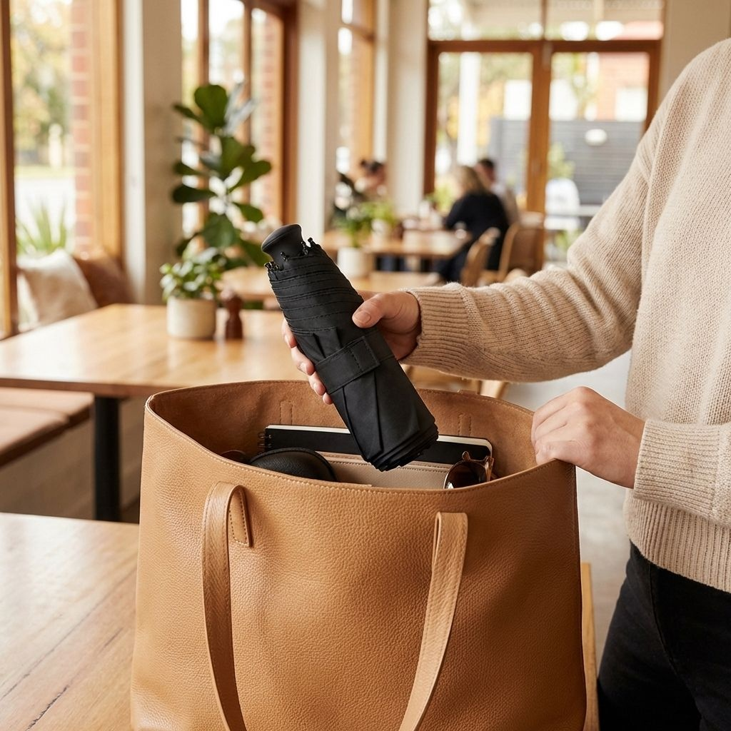 超軽量ブラックビニール製日傘