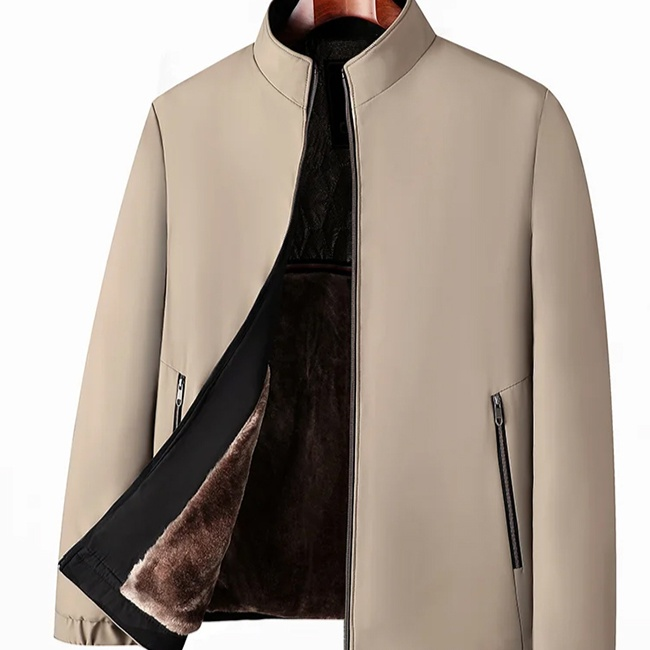 블랙 앤 골드 스탠드업 칼라 재킷