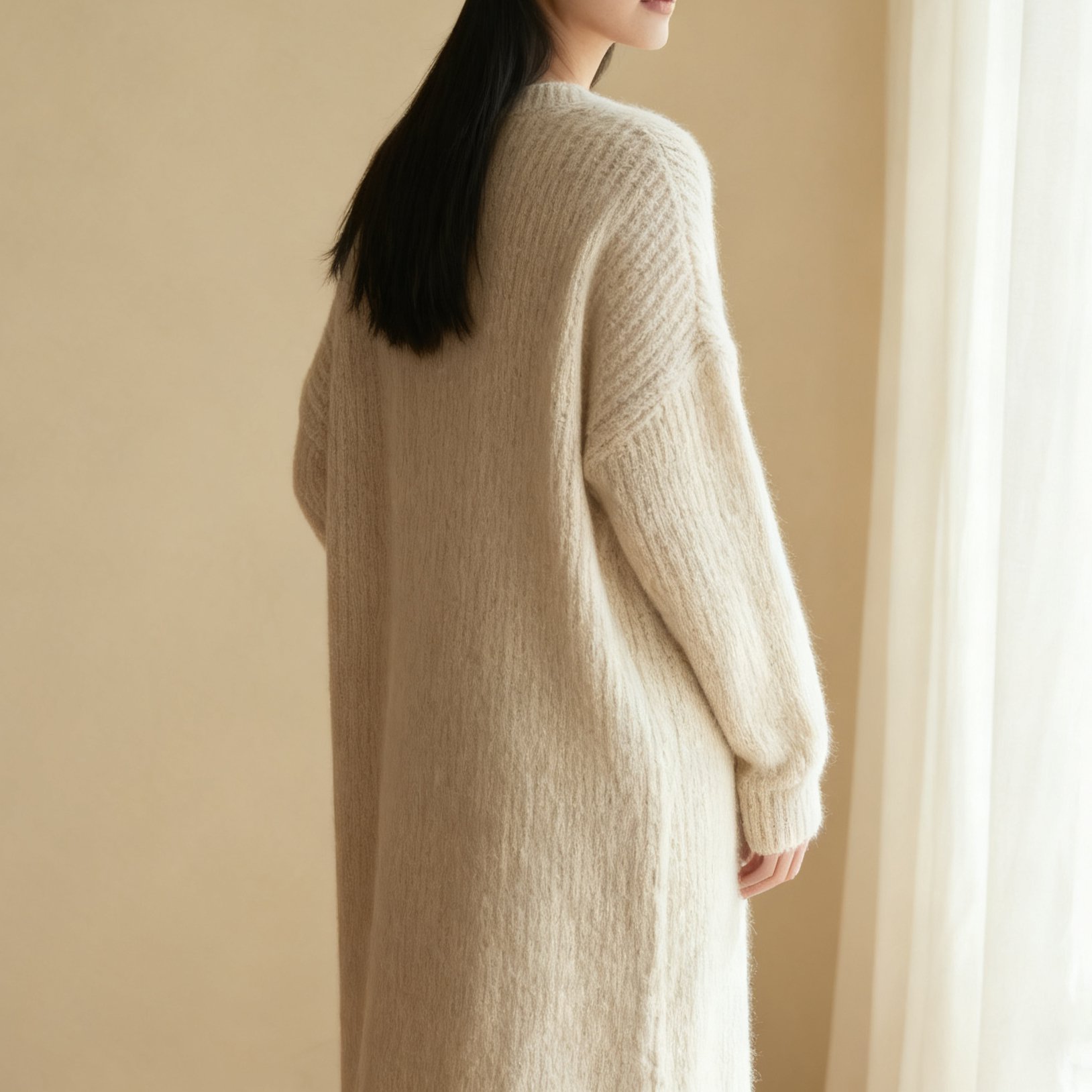 롱 니트웨어 착용샷