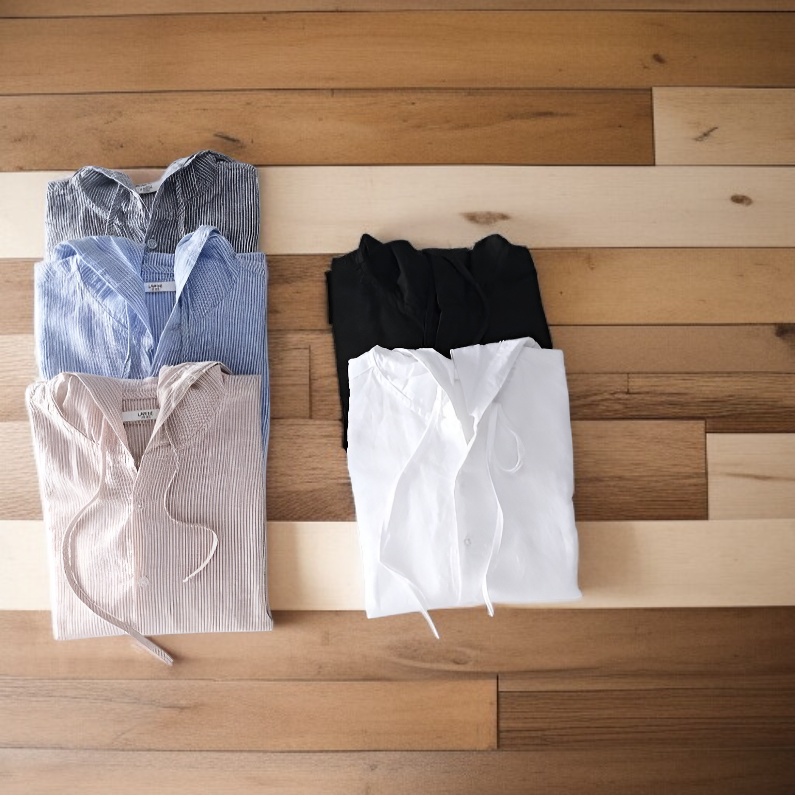 メンズフード付き長袖コットン＆リネンシャツ