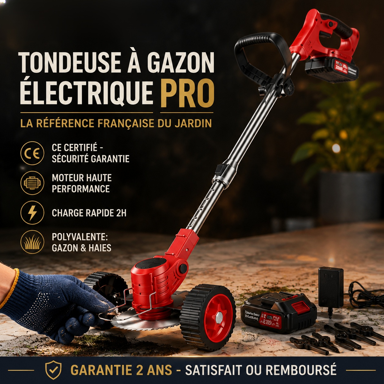 High power lawn mower lithium battery long endurance agricultural weeder portable electric lawn mowe