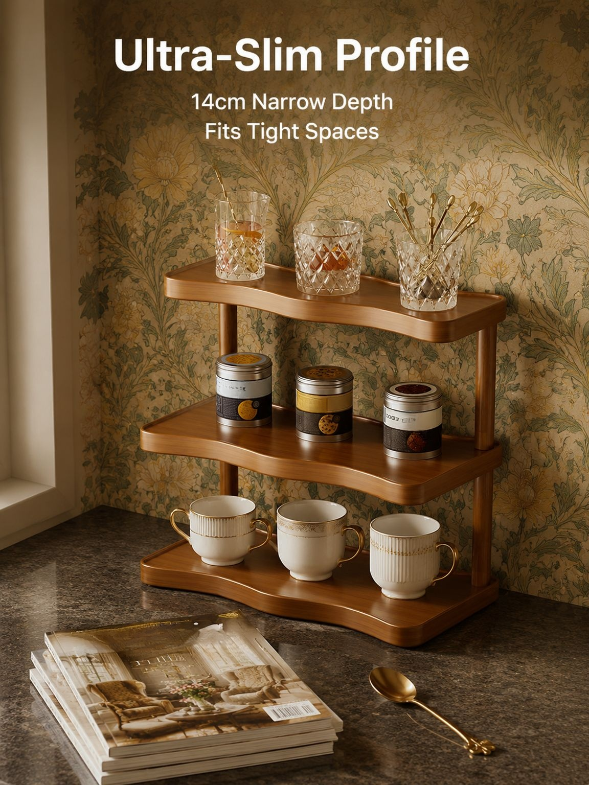 Retro Wavy Mug & Display Rack