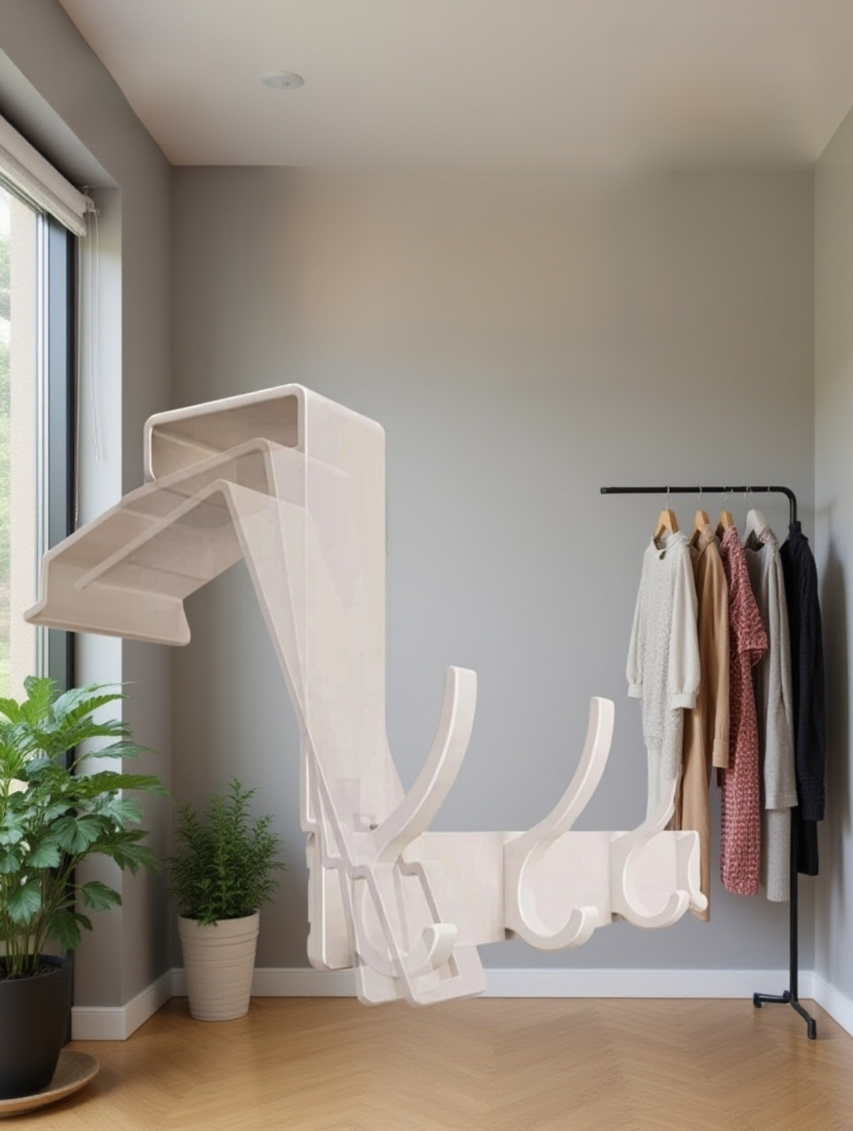 이중 후크 디자인의 도어 걸이