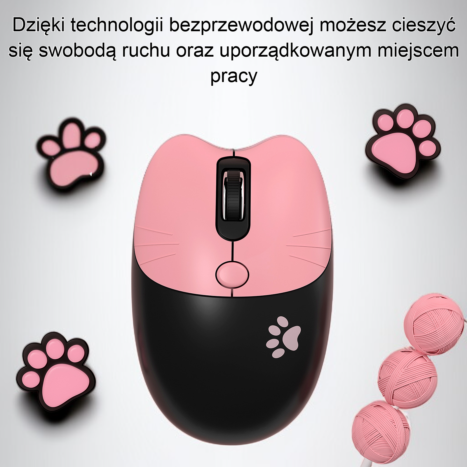 przenośna, cicha mysz bezprzewodowa