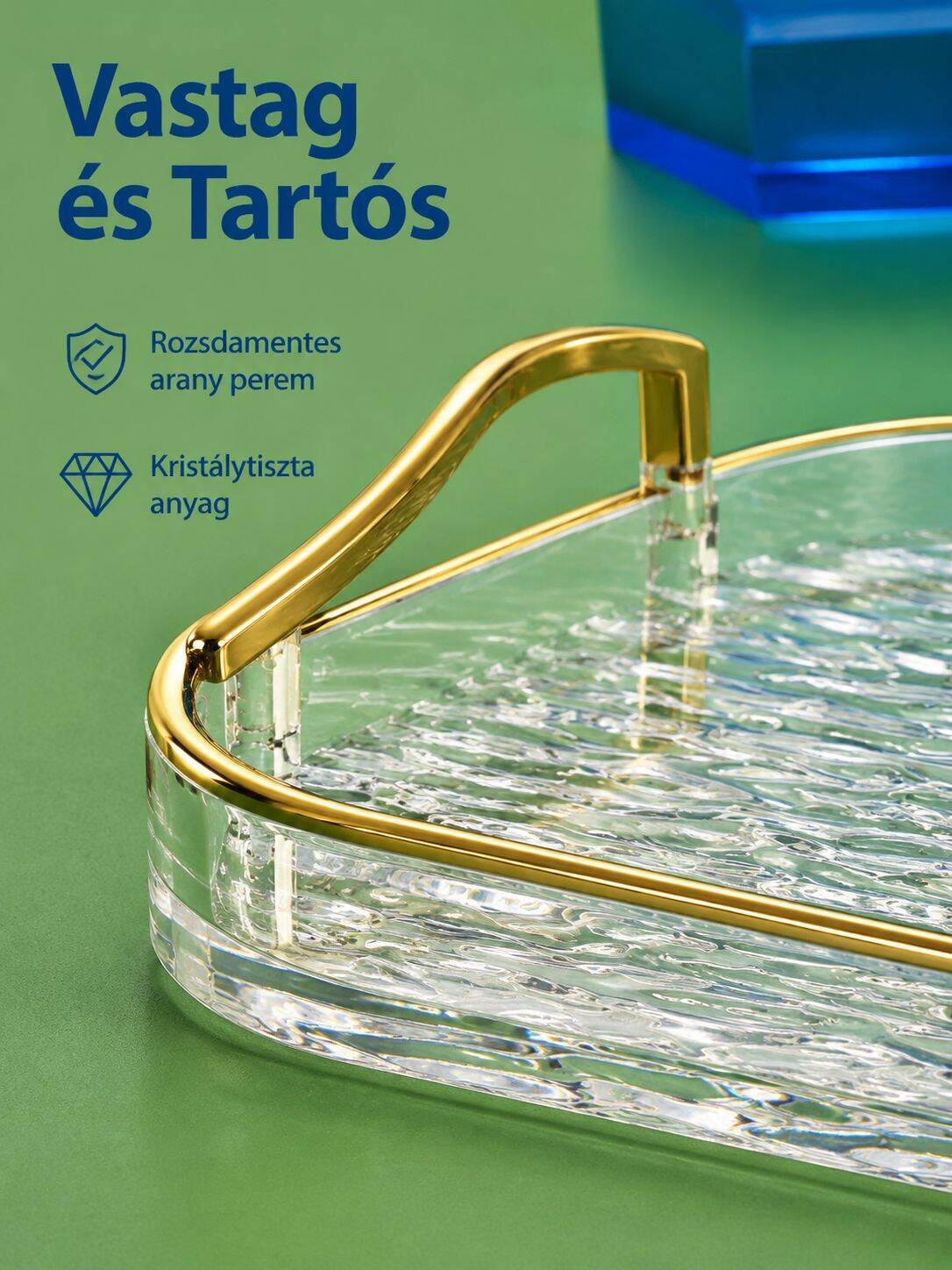 Háztartási vastagított nagyméretű teasüteményes tálca elegáns designnal