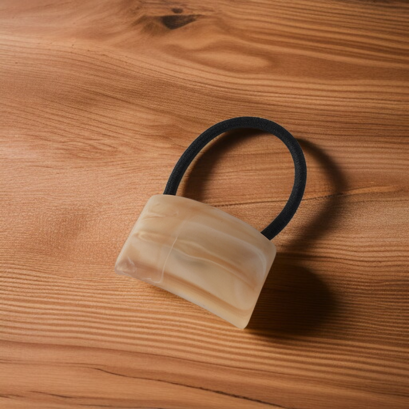 10個髮圈套裝磨砂木紋弧形高彈力頭繩