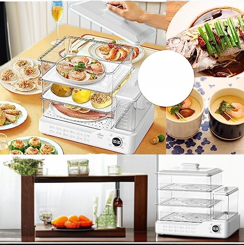 家庭用大容量電気蒸し器自動断電多機能3層蒸気鍋