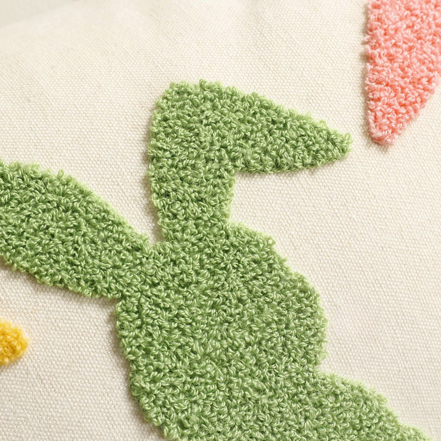 春季花園戶外棉麻刺繡抱枕套