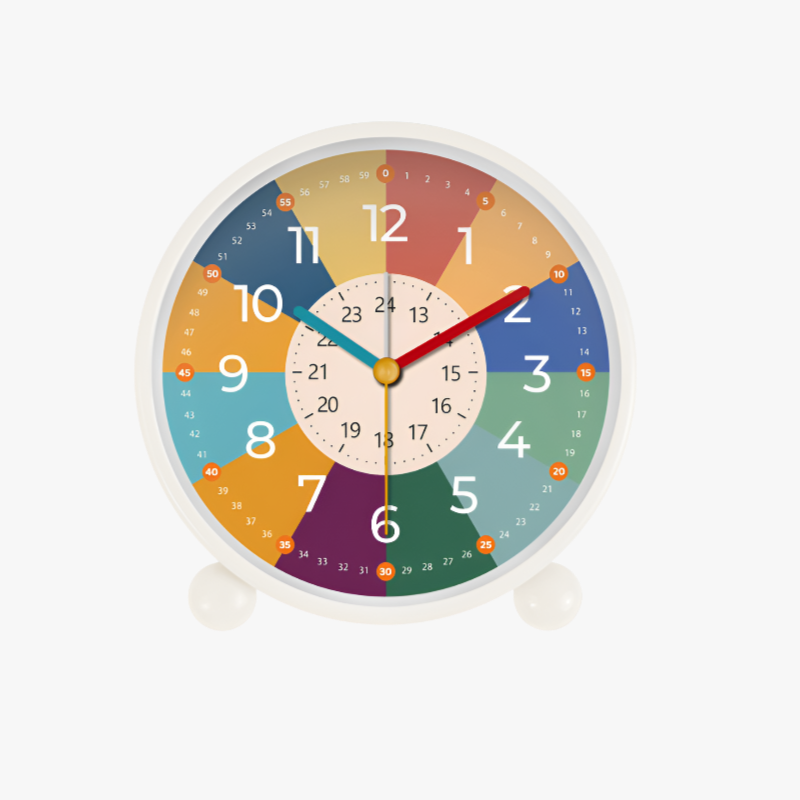 Mini alarm clock for children, early education, cute design, simple cartoon style, perfect for livin