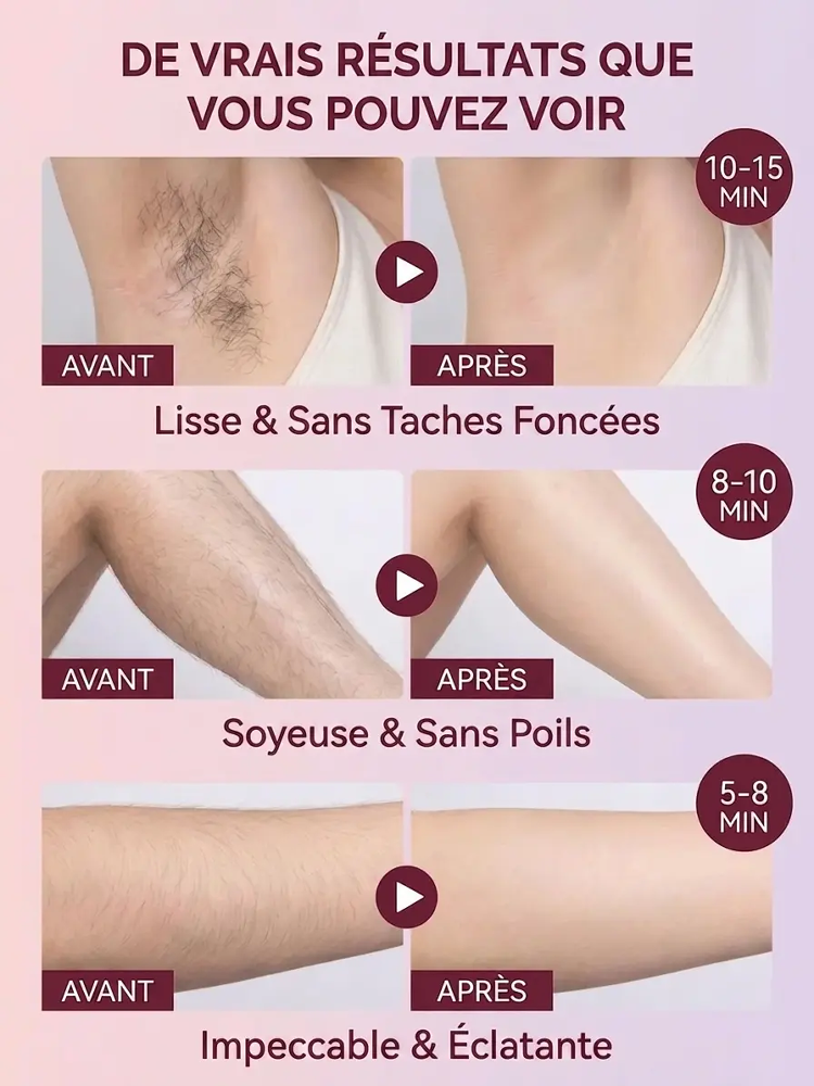 Crème Dépilatoire Soin Premium | Action 1 Minute | Peau Sensible | Extrait de Coco ✨