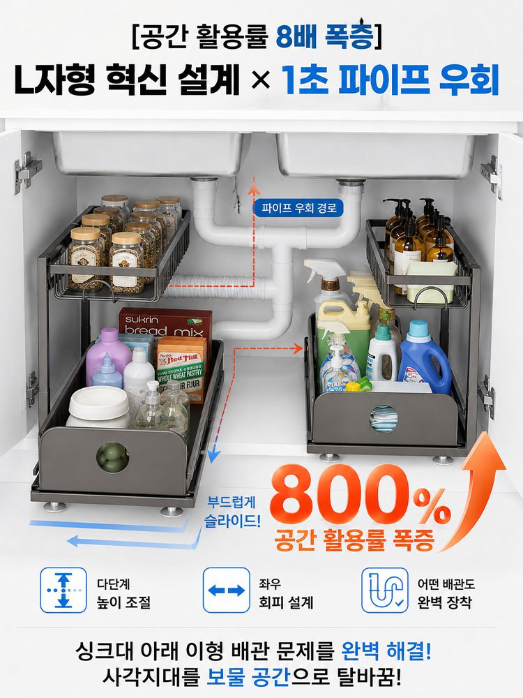  우주항공 티타늄강 고하중 슬라이딩 수납랙