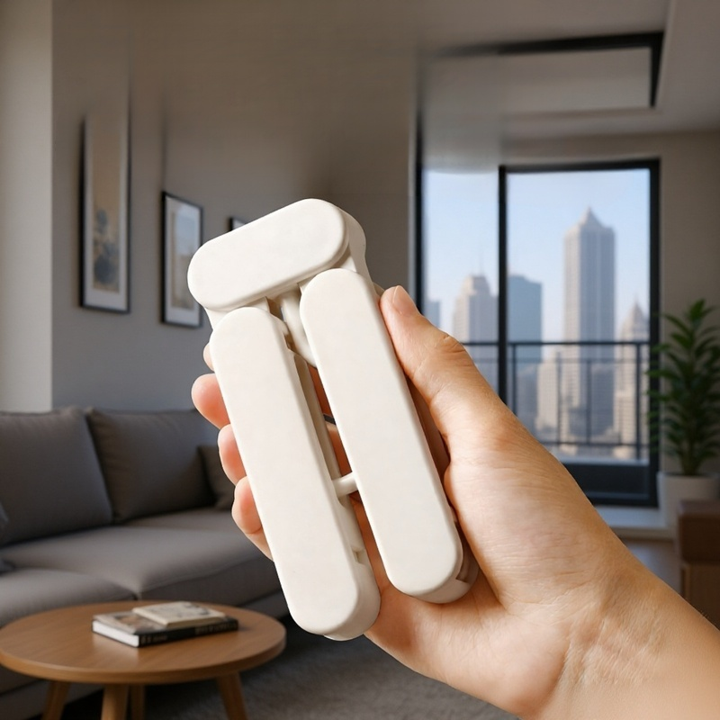 Portable multifunctional clothes hanger with clips